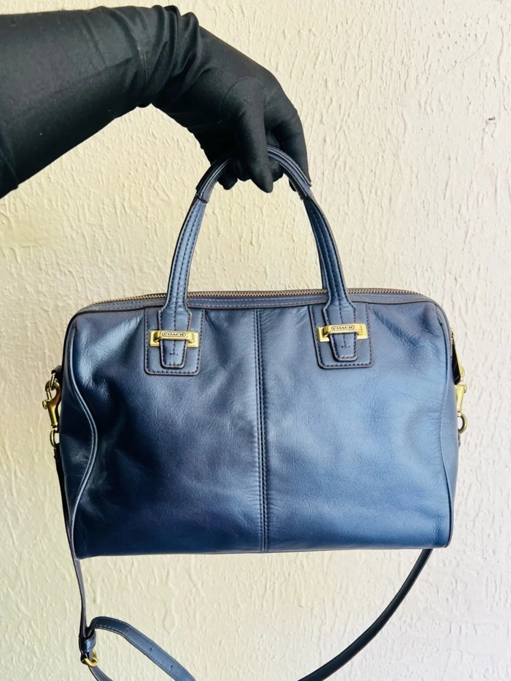 Coach Taylor Leather Satchel/Crossbody Bag - Picture 2 of 13